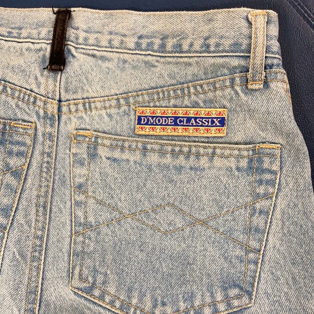 SUPER BAD A$$ vintage 80s high waist NO STRETCH jeans black suede chaps RARE - Picture 6 of 9
